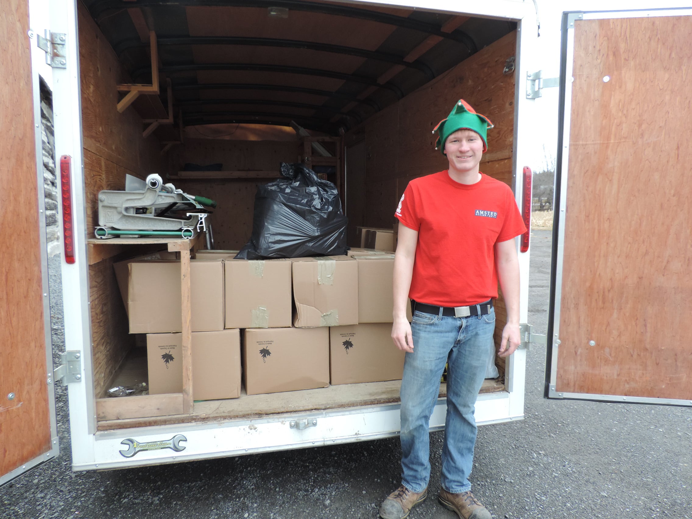 Dropping off items to Mission