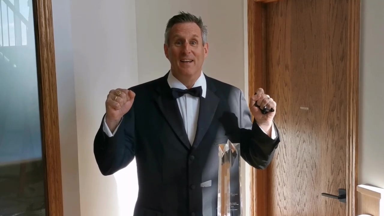 Amsted reacts to winning Renovator of the Year.