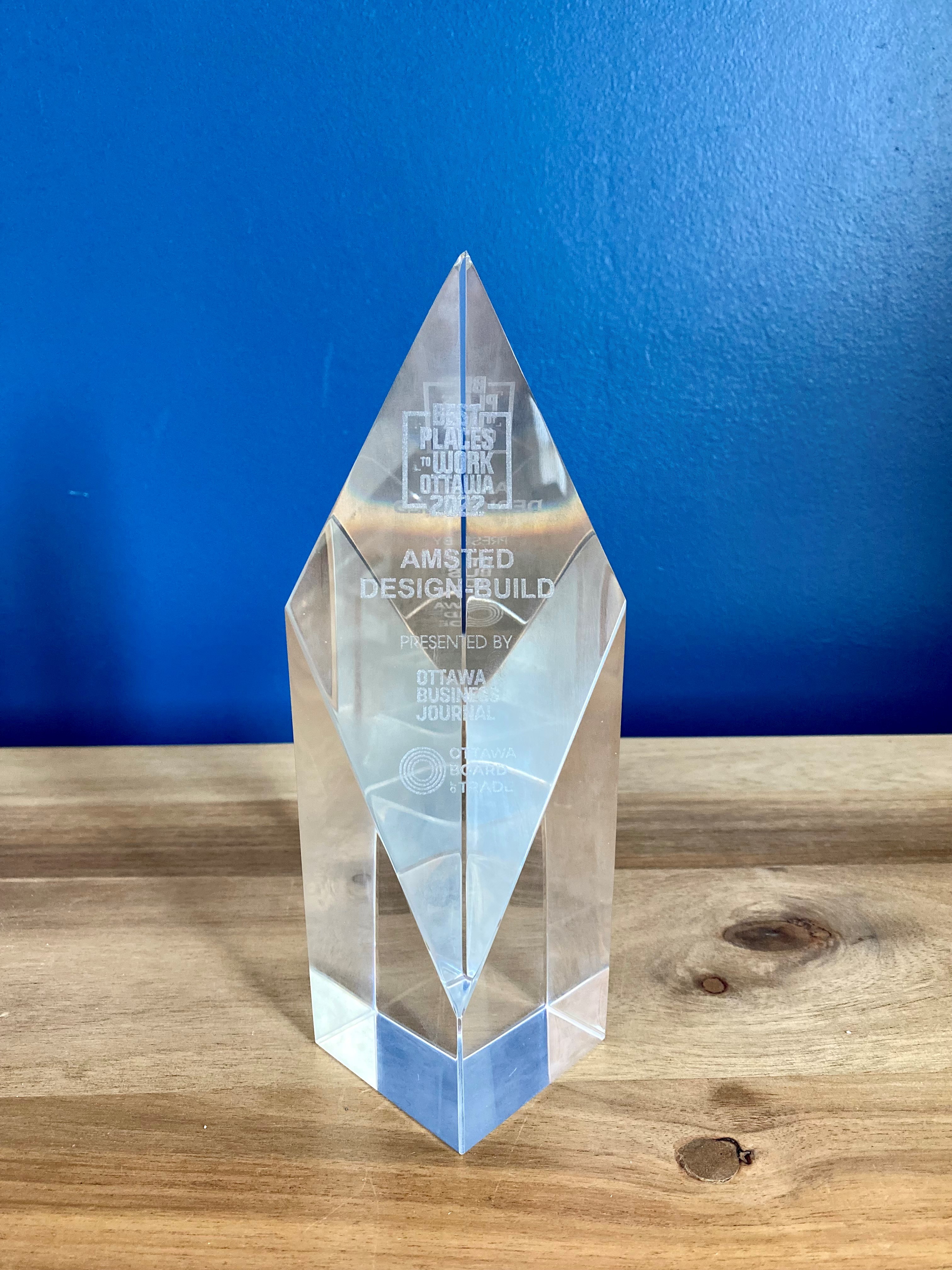 Amsted voted one of Ottawa's top ten employers by Ottawa Business Journal.